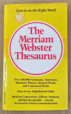 The Merriam Webster Thesaurus, Paperback 1989 - Image 1 of 4