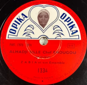 1334 OPIKA 78 RPM 10" Zabia et son ensemble : Alhadji sille MUSIC AFRICA EX - Picture 1 of 5