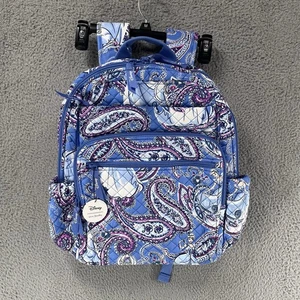 NEW Blue Vera Bradley X Disney Cinderella Paisley XL Campus Backpack NWT -3 - Picture 1 of 15