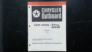 Chrysler Outboard 9.9hp Sailor Parts Catalog OB3190 1978 Marine - Picture 1 of 2