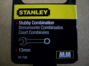 NEU STANLEY KURZER VOLL POLIERTER KOMBI-SCHRAUBENSCHLÜSSEL METRISCH 13 mm - Bild 1 von 3