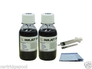 Refill Black ink kit for HP 27 28 Deskjet 3420 3425 Designjet 2500c 2500CP 8oz/s - Zdjęcie 1 z 1