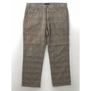 Pantalone chino Banana Republic uomo Kentfield marrone Glen check tasche cotone 36x28 - Foto 1 di 8