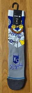 $20 Kansas City Royals Stance MLB Sluggerrr Mascot Socks Sz Large Men's 9-13 NWT - Picture 1 of 2