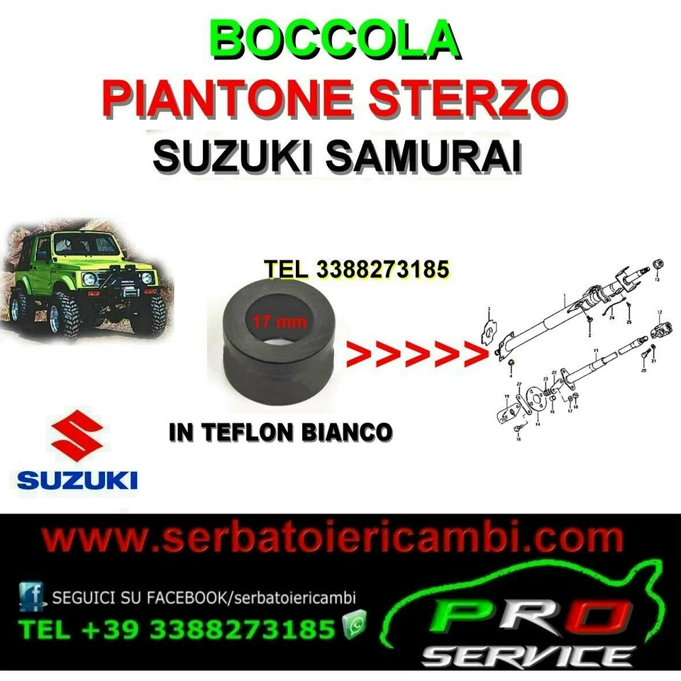 Suzuki Samurai JSA SJ410 SJ413 Boccola Piantone di qualità canna Sterzo 17mm - Immagine 1 di 1