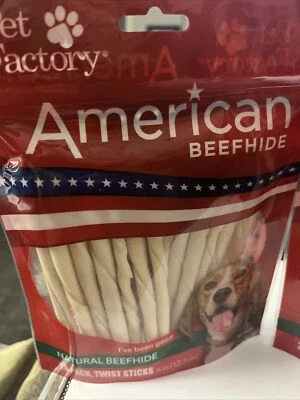 American beefhide Rawhide Twists Dog chew treats 5 Inch - Image 1 of 4