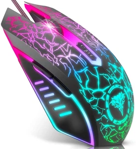 Gaming Mouse Wired, Ergonomic Gamer Laptop PC USB Optical Computer Mice with ... - Picture 1 of 1