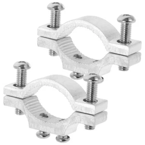 2 Pcs Lamp Support Tube Clamp Bike Mirror Handlebar Mount Motorcycle Brackets - Photo 1 sur 12