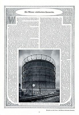 Städtische Gaswerke Wien XXL Reklame 1912 Österreich Gas Stadtwerke Werbung • 44.52€