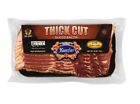 Kunzler 10-12 Count Thick Cut Hardwood Smoked Pre-Sliced Bacon 1 lb. – 12/Case