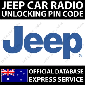 JEEP ANTI-THEFT RADIO PIN CODE CHEROKEE COMPASS GRAND CHEROKEE RENEGADE WRANGLER - Picture 1 of 12