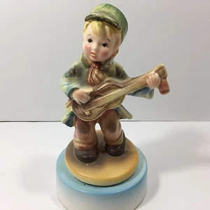 Vintage Musical Porcelain Figure of a 18th Century Boy with a Guitar (8 in H) - Picture 1 of 7