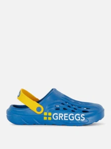Greggs Primark UK Special Limited Edition Clogs Blue Crocs Sandal UK Size 6