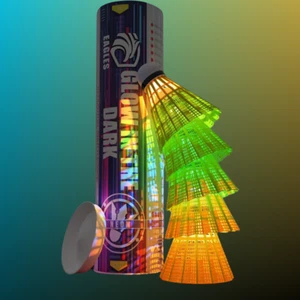 LED Badminton Shuttlecocks 5 Pack Lighting Birdies Nylon Glow In the Dark Balls - Picture 1 of 9