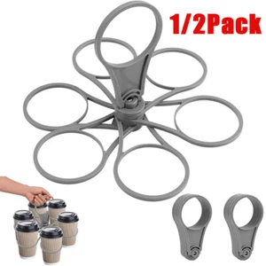 Foldable Coffee Carrier Drink Holder Drinks Carrier Tray Portable Drink Carrier - Picture 1 of 5