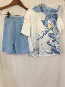Sonic The Hedgehog Boys Hoodie T Shirt Shorts Set Outfit Costume Sizes 6 NWT