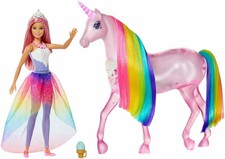 barbie unicorno pettina e brilla