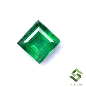 4.25x4.25 mm Certified Natural Emerald Square Cut 0.36 CTS Untreated Loose Gems - Picture 1 of 6