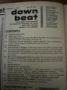 Down Beat - January 13, 1966 - Jazz Magazine - Prague - Calvin Jackson - H Pekar - Picture 1 of 8
