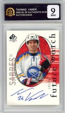 2005-06 SP Authentic #139 Thomas Vanek Autograph Rookie 142/999 HCWG 9 