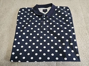 Polo/rugby Noah+ New York sbiadita blu navy bianca a pois S/S taglia 2XL - Foto 1 di 11