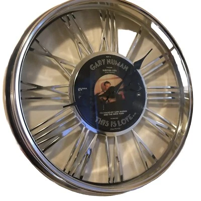 GARY NUMAN EXCLUSIVE  17” PICTURE DISC  SOUVENIR  GIFT CLOCK - Image 1 of 4