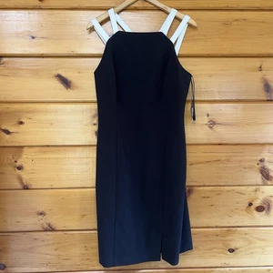 Abito da cocktail donna senza maniche Lauren Ralph Lauren nuovo con etichette nero foderato midi 14 - Foto 1 di 5