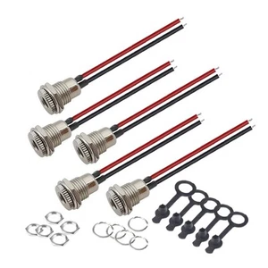 5Pcs 5.5 x 2.1 mm DC Power Jack Socket, Real 18AWG 20cm DC Power Cord Barrel ... - Picture 1 of 6