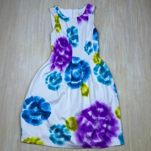 Vestido acampanado tejido sin mangas calce gráfico floral tie dye de Calvin Klein 4 - Imagen 1 de 17