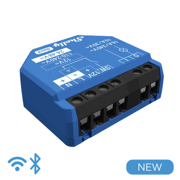 Brico, Giardinaggio E Fai Da te Shelly 1 Gen3 - Smart Relay contatto pulito 16A  - Immagine 1 di 1