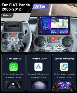 Autoradio 9" Android Fiat Panda 169 DAL 2003 AL 2012 CARPLAY WIRELLES 2GB+32GB - Foto 1 di 1