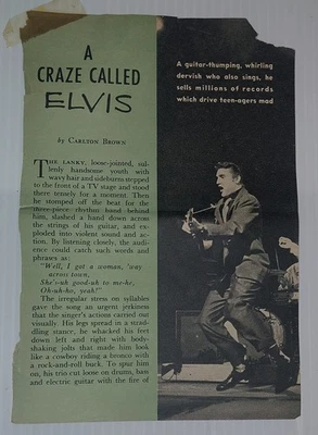 Coronet Magazine A Craze Called Elvis 3 Pg Article On Elvis Presley   Sept 1956  - Image 1 of 4