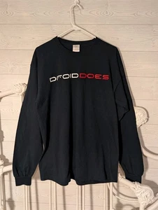 Camisa De Colección Motorola Droid Promo Y2K Negra Doble Cara Manga Larga Para Hombres L - Imagen 1 de 6