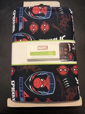 "Tela de coser de algodón con licencia Spider-man 1 yarda x 43""" Foto 1 de 2