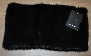 Bufanda de lujo de piel de visón real negra Kiton Napoli auténtica nueva para mujer $3500 - Imagen 1 de 5