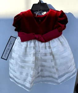 ABITO BAMBINA COLORE ROSSO/CREMA E PATALOONS TG 9M - Foto 1 di 4