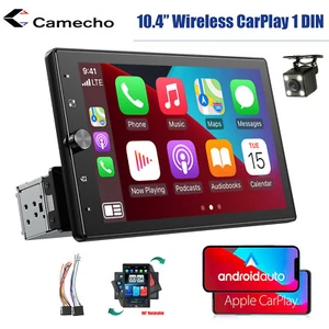 Cámara de pantalla giratoria estéreo para automóvil radio automática Android Carplay inalámbrica de 10,4" 1 DIN - Imagen 1 de 14