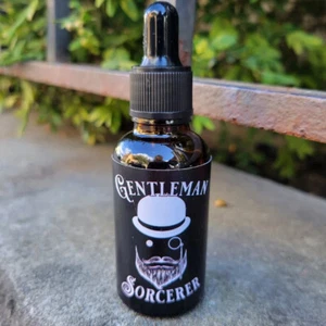 WARRIOR WARLOCK BEARD OIL GENTLEMAN SORCERER BOURBON TOBACCO LEATHER BRAND MEN - Picture 1 of 2