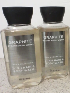 2 Bath & Body Works GRAPHITE 2-in-1 lavaggio capelli e corpo VIAGGIO 3 oz nuovo - Foto 1 di 1