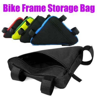 Bolsa de marco de bicicleta debajo del tubo impermeable bolsa de teléfono de bicicleta bolsa de accesorios de ciclismo Foto 1 de 4