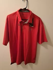 Men's Under Armour Red X-Large UA Tech Performance Golf Polo Shirt Free Shipping - Picture 1 of 10