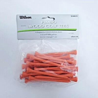 NUEVO-Camisetas de golf Wilson Jumbo de madera-3 1/4" 30 unidades-naranja Foto 1 de 4