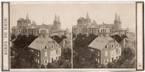 Trèves.Trier.Allemagne."Vue de la Cathédrale" Stéréo Albuminée attribué A.Braun. - Picture 1 of 2
