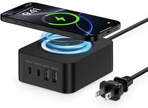 60W Charging Station for Multiple Devices with 2 USB a Port and 2 USB C PD Port, - Picture 1 of 12