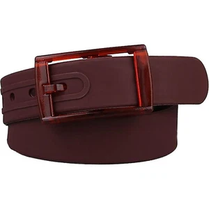 Cintura gomma silicone marrone tinta unita uomo donna donna metal detector viaggio gratuito - Foto 1 di 1