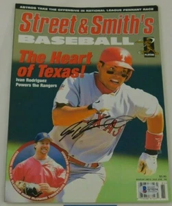 Ivan Pudge Rodriguez Signed Street & Smith's Cover 1998 HOF MLB Rangers BAS - Picture 1 of 2