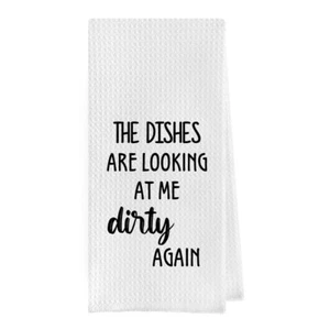 Funny Kitchen Dish Towel - Funny Waffle Weave Hand Towels Tea Towels for Kitc... - Picture 1 of 5