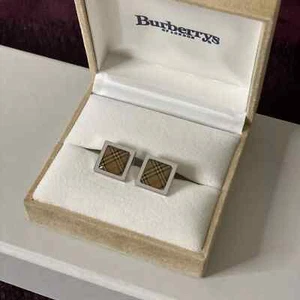 *New* Burberry Cufflinks - Burberry Nova Check Enamel - Picture 1 of 5