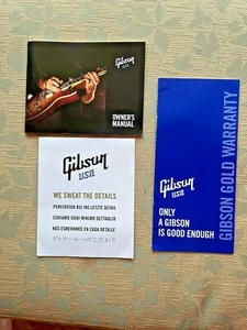 (G1) GIBSON CASE CANDY SET~ BLANK WARRANTY & REG ~ MANUAL~ CHECK LIST ~ 2012+ - Picture 1 of 5