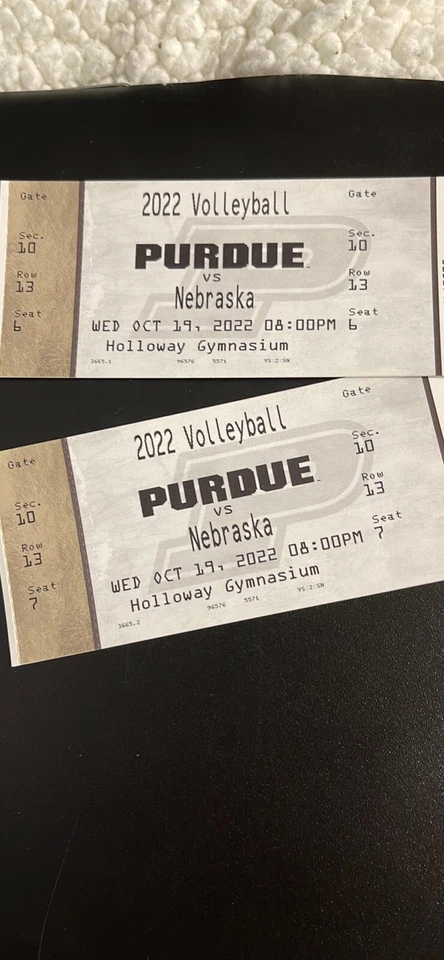 普渡排球门票 vs 内布拉斯加州 10/19 @ 8 下午 2 张门票-第 10 行 13 — 第 1/1 张图片